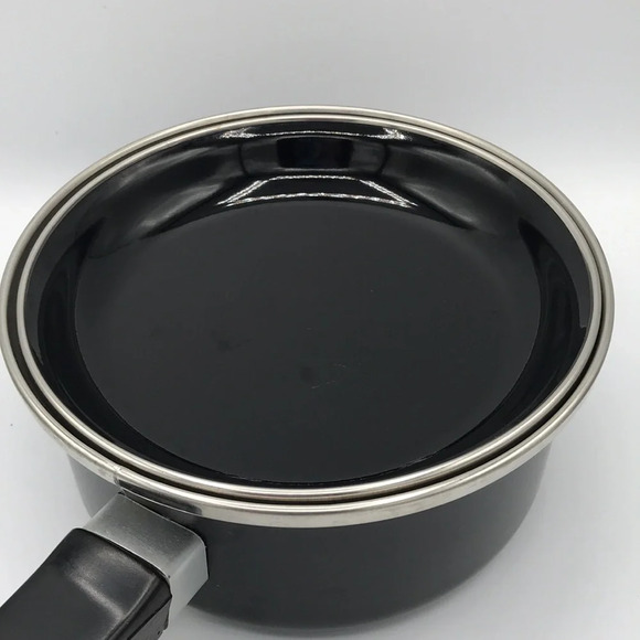 Small nonstick black saucepan with lid - Picture 7 of 7